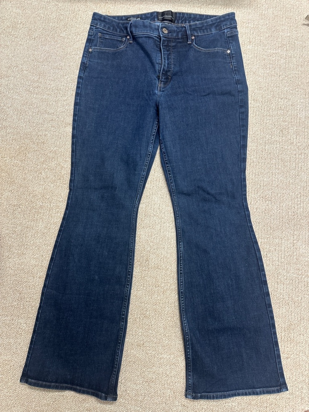 White House Black Market Women’s Dark Blue Flare Jeans size 12S